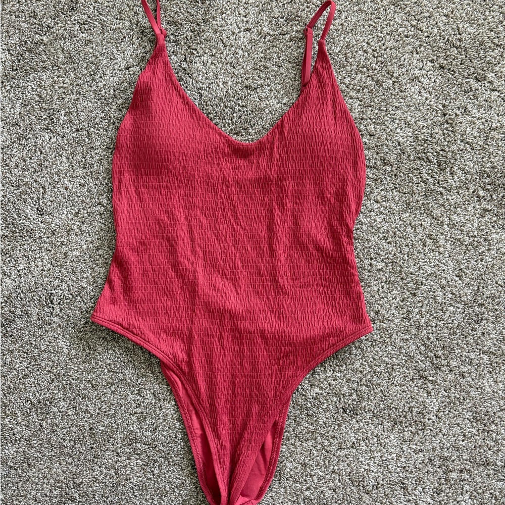 Aerie Red One Piece Swimsuit